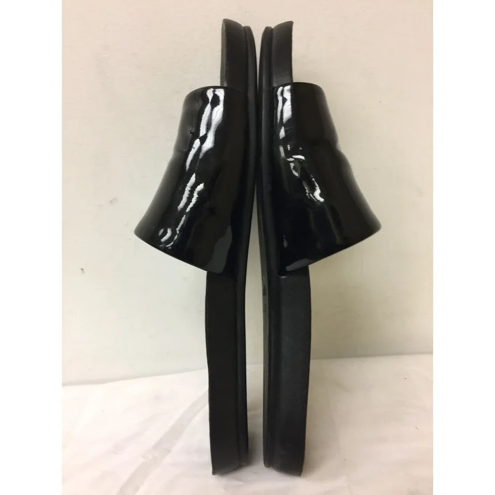 ASKA  Women Black flat sides sandals  size EUR 38